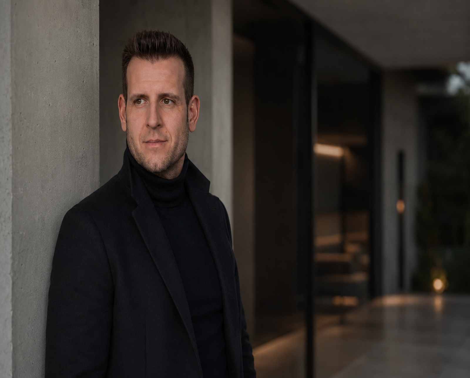 Immobiliengutachten Kim Marcel Schmidt in moderner Architekturumgebung bei persönlicher Immobilienbewertung und Beratung